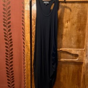 GSTQ Asymmetrical Black Dress